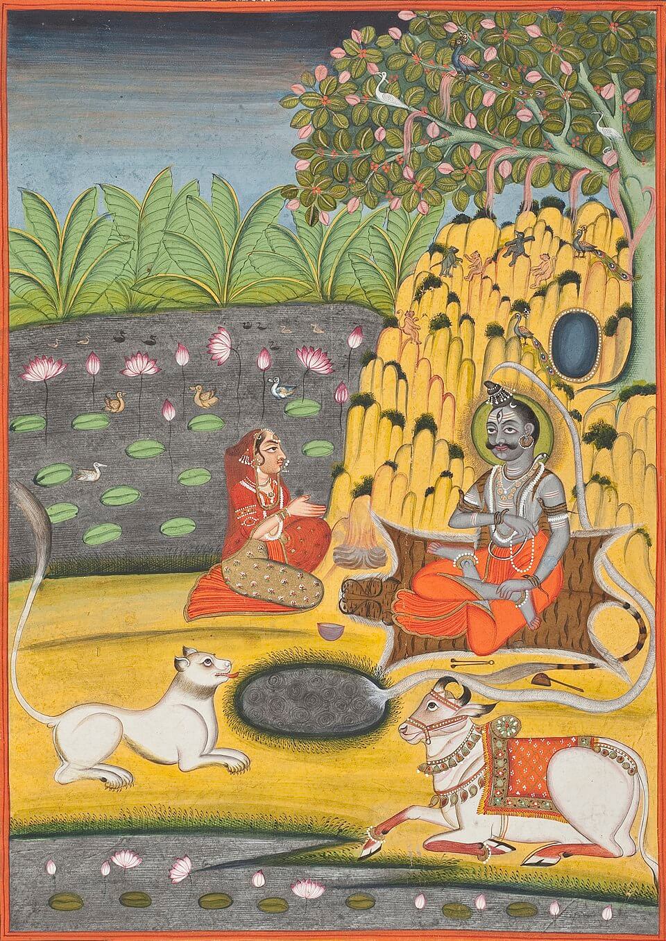 Ilustración de Shiva y Parvati