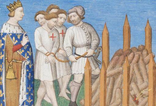 El final de los templarios: la muerte en la hoguera de Jacques de Molay, el último gran maestre templario