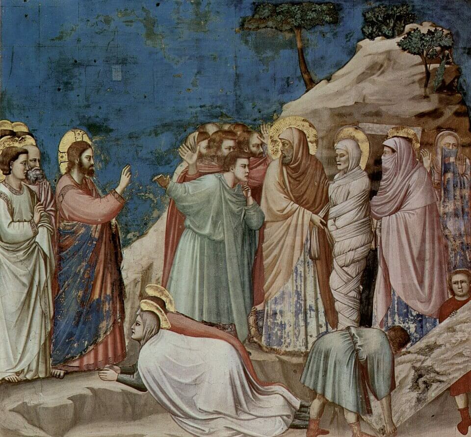 La fuente Q, fuente de los Evangelios sinópticos. Resurrección de Lázaro de Giotto