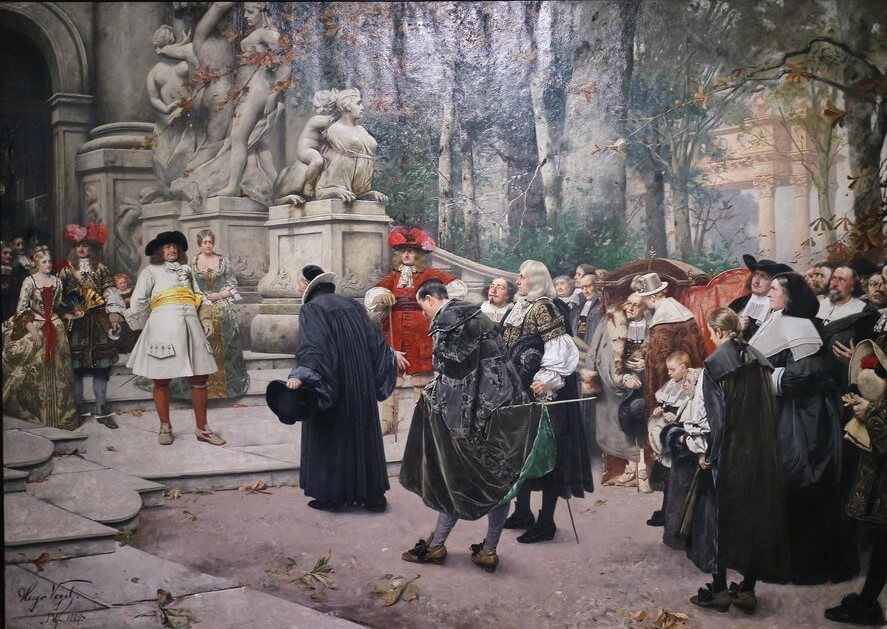 Hugonotes refugiados llegando a Potsdam por Hugo Vogel