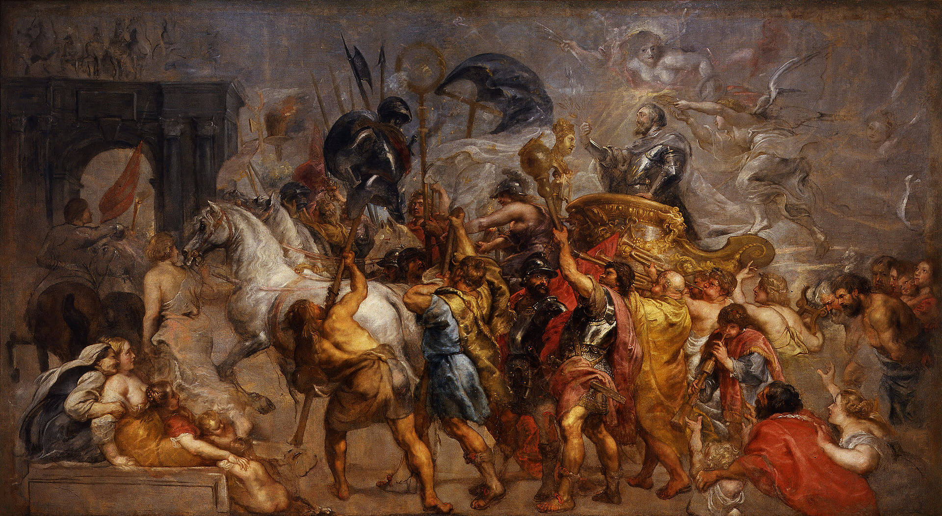 Entrada triunfal de Enrique IV en París, por Rubens