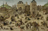 La matanza de los hugonotes en San Bartolomé por François Dubois