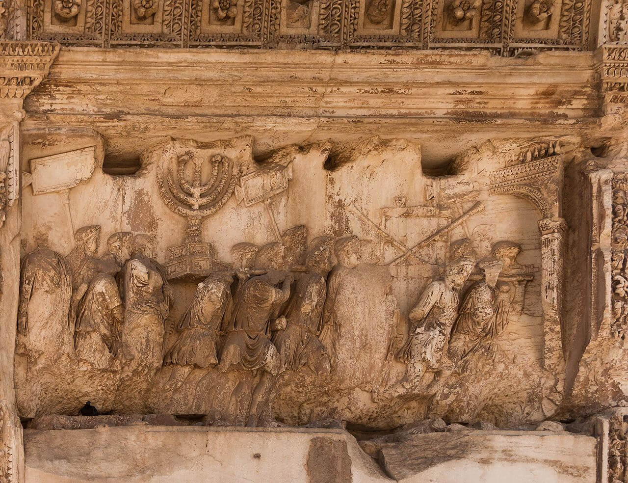 La Menorá en al arco de Tito en Roma